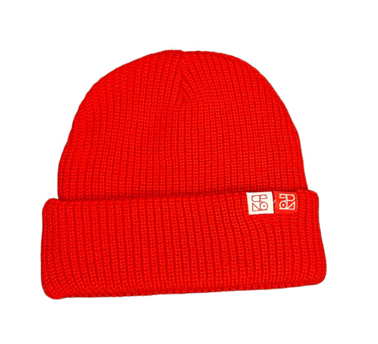 Red satin lined beanie