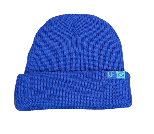 Blue satin lined beanie